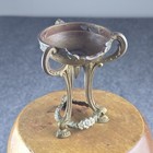 Antique Art Nouveau Spelter Incense Burner Censer Floral Tripod Bronze Finish