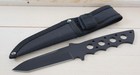 9    Fixed Blade Knife Skeleton Stealth Black Swat Tactical Sheath Full Tang Tanto