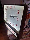 Vintage Coca-cola Drink Clock Synchron Brass Lights Up 1960 s Mcm