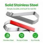 12pack Stainless Steel Clips With 3m Adhesive For Car Visor Organizer   Decor