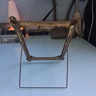 Antique French Gilt Bronze Floral Photo Frame W Easel 