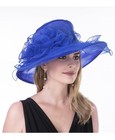Women s Kentucky Derby Church Dress Hat Bridal Tea Party Wedding Hat Blue