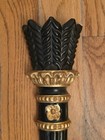 Vtg Italian Hollywood Regency Black   Gold Arrows Quiver Wood Wall Candle Sconce