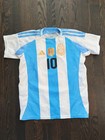 Messi 10 Jersey Adidas Argentina 2022 World Cup Home Youth Sz 14 3-star Kids 