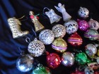 Large Lot Of 50  Vintage 1950 s Mid Century Modern Plastic Christmas Ornaments