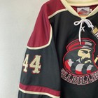 Vtg Dsc Sports Hillbillies Hockey Jersey Mens Large Black Burgundy Lace Up  44