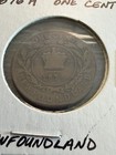 1876 H Newfoundland One Cent