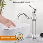 Chrome Bathroom Vessel Sink Faucet 1 Hole Swivel Single Handle Vintage Tall Tap