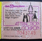 Disney Ticket Book Magic Kingdom 10 Adventures Attraction Coupons Wdw Aug 1979