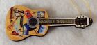 Guitar Shape Nashville  Tennessee Ornament hanger-both Sides Stamped -christmas