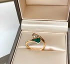 Bvlgari Divas  dream Series Ring 18k Rose Gold Malachite Diamond Ring