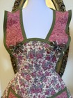 Vintage Inspired 1940   s 1950   s Style Floral Full Apron W Pockets New Adjustable