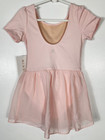 Danskin Dance Girls Size Small  4-6  Petal Pink Cap Sleeve Dress Nwt