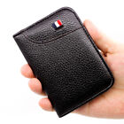 Rfid Blocking Mens Slim Front Pocket Wallet Leather Bifold Id credit Card Holder