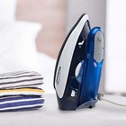 Brentwood Mpi-45 1100-watt Dual Voltage Non-stick Travel Iron With Steam  Blue