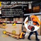 Pallet Jack Wheels Kit With Steering Wheels 7 x 2   Load Roller 3  X 3 75  -pair