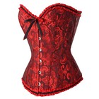 Women s Floral Corset Bustier Satin Lace Up Vintage Gothic Corset Top