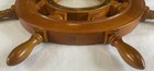 Vintage Wooden Ship Wheel Nautical Maritime Wall Decor 20    Diameter Glass Center
