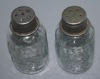 Vintage Glass Mason Jar Salt And Pepper Shakers 3 1 2  Tall