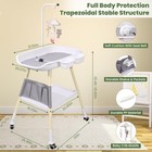 Baby Changing Table  Adjustable Height Diaper Changing Station With Baby Crib   