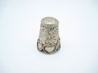 Antique Sterling Silver 17 5mm Swirl Leaf Design Sewing Thimble