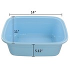 Nicesh 4-pack Plastic Dishpan 12 Quart Kitchen Wash Bin - Blue