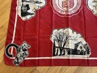 Vintage Cornell University Red Bears Seal Scarf Bandana Rayon