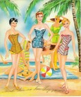 Vintage Uncut 1959 3 Little Girls Who Grew  grew Paper Dolls  1 Top Reproduction