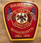 Fire Department Danvers 3d Routed Wood Patch Sign Custom