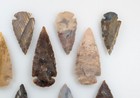 14 Piece Collection 2  Spearheads - Arrowheads - Hand Knapped Agate jasper