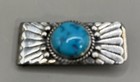 Native American Sterling Silver   Turquoise Money Clip - Unbranded - 1 75 X  75   