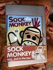2008 Schylling Sock Monkey Jack In The Box Musical Pop Goes Weasel Toy