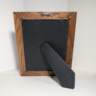 Vintage Beveled Solid Oak Wood Picture Frame Fits 8  10 Mcm With Glass Easel wall