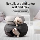 Cat Cave Extra Large Cat Tunnel Bed Indoor Cats cat Donut 24x24x11   With 3 Toys