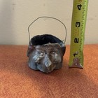 Antique 1930s Mini Spooky Witch Halloween Candy Container Paper Mache