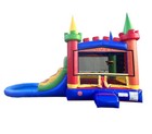 Crossover Inflatable Water Slide Bounce House For Kids Rainbow W Blower Pool