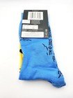 Sesame Street Cookie Monster Men   s Crew Socks Knit Blue yellow Size 10-13