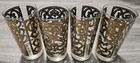 4 Vtg Georges Briard 22k Spanish Gold Double Highball Glass Mcm