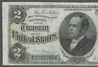 1886  2 Large Size William Windom Vf  Silver Certificate 