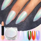 Holographic Nail Glitter Powder Rainbow Chrome Nail Art Dust For Manicure Neon