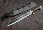Custom Handmade Carbon Steel Blade Tactical Machete Sword  Hunting Sword Camping