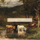 Antique Cows Near Stream Landscape Painting Giclee Print On Fine Art Paper