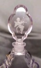 Art Deco Perfume Bottle lavender Glass czechoslovakia C1940 angel cupid stamp