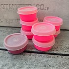 Tupperware Smidgets 8 Mini Tiny Bowl Container 1 Oz Pink With Clear Seal