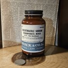 Vintage Sulfathiazole Sodium Merck Co Medicine Apothecary Pharmacy Bottle