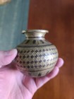 Antique 18th Century Indian islamic mughal Engraved Brass   Copper Lota  Pot