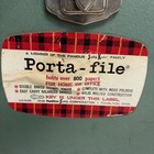 Vintage Porta File Box Metal File Storage Home Office Organizer Key Under Label 