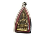 Buddha Chinnarat Pendant 1942 Thai Amulet Genuine Stainless Steel Frame 