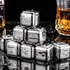 Stainless Steel Ice Cubes Chilling Stones Rocks Reusable For Whiskey Wine Drink