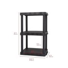 150lb 3-tier Plastic Shelving Unit Capacity Freestanding Storage Garage Basement